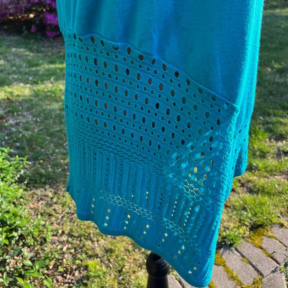 Grace Elements Gorgeous And Unique Turquiose Top … - image 2